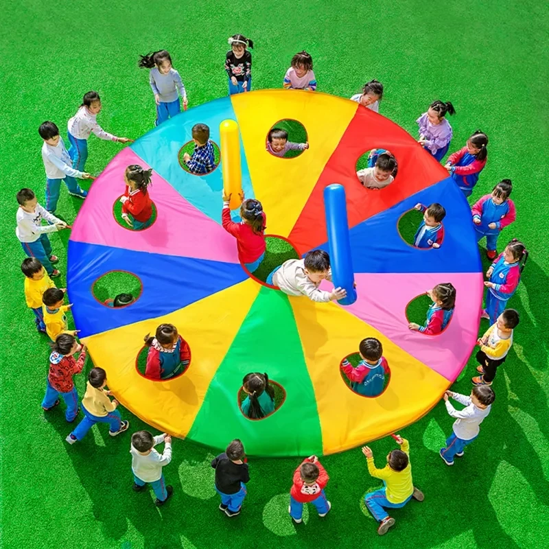 Party Games Kids Outdoor - Paracadute Arcobaleno Knock Gopher, Gioco Interattivo