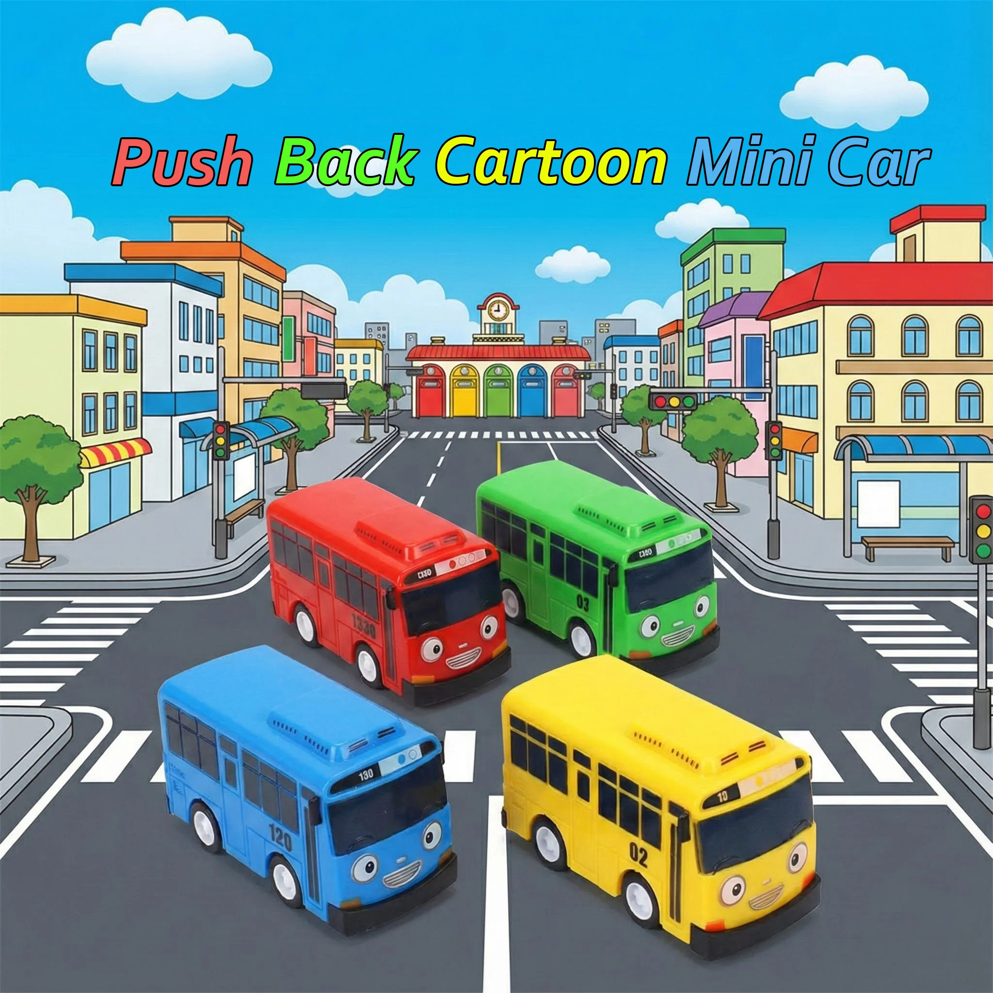 Party Games Bus - Mini Set di Giocattoli Bus Tayo