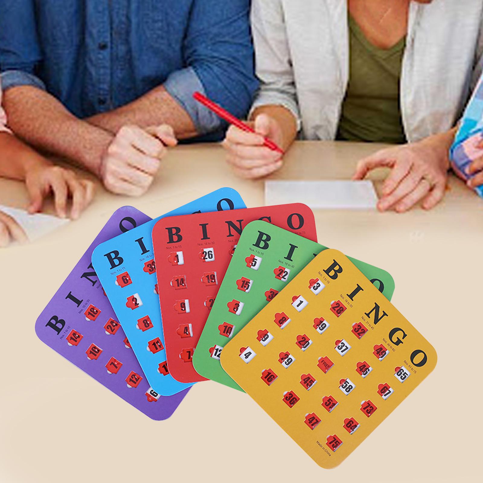 Party Games Large Groups - 5 Pezzi Grande Stampa Bingo Cartone