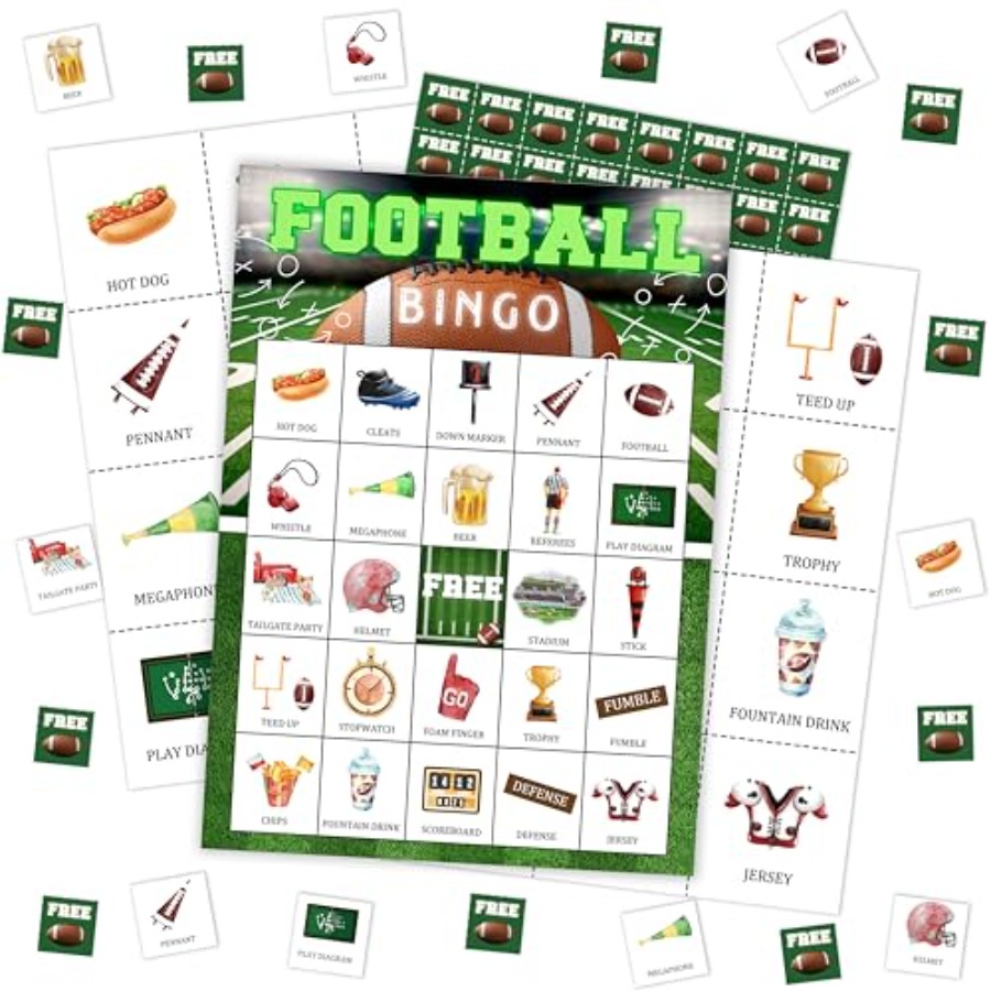 Gioco di Bingo a Tema Calcio,  - Party Games Large Groups recensione e prezzo